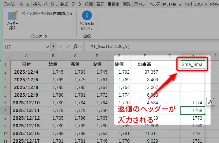 ヘッダーに挿入する